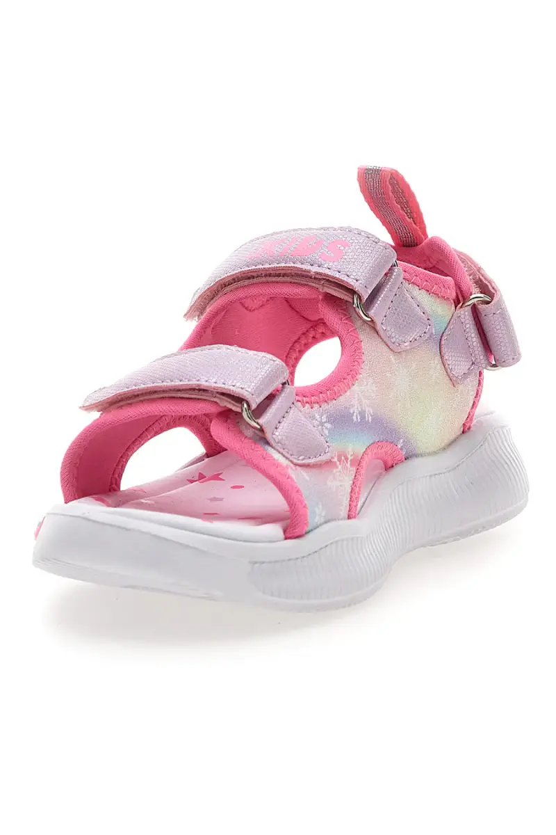 Sandali rosa con luci e strappi Pitt kids 11507 [PINK miniatura 3