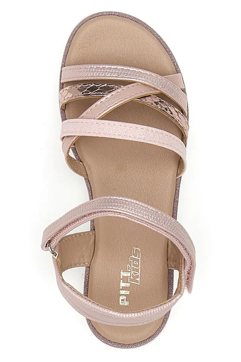 Sandali rosa metallizzato con fascette incrociate Pitt Kids 39G2546S [ROSA] miniatura 3