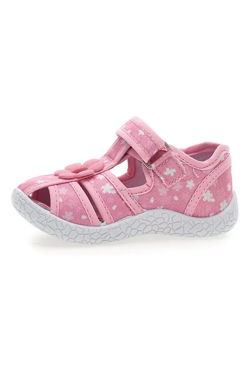 Sandali semiaperti rosa fantasia floreale primi passi Pitt kids PK2876C [ROSA] miniatura 4