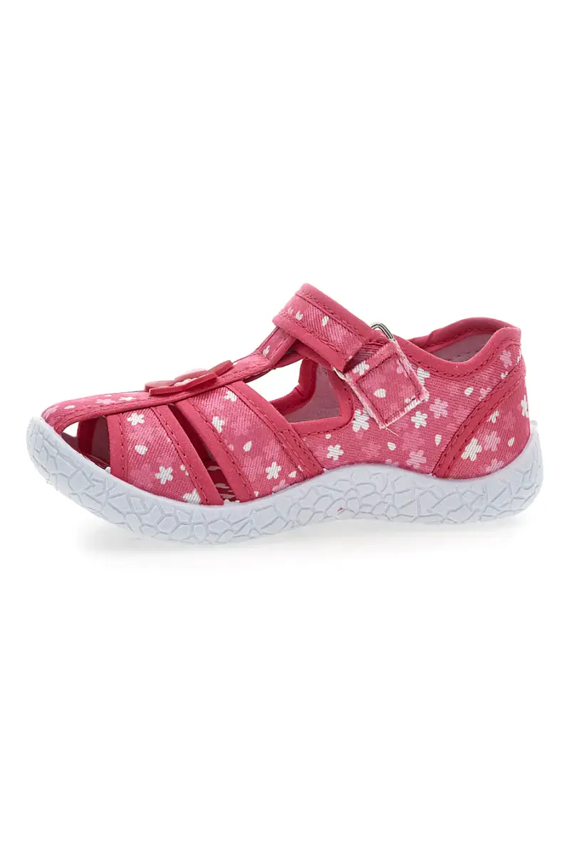 Sandali semiaperti rosa fantasia floreale primi passi Pitt kids PK2877A [ROSA] miniatura 4