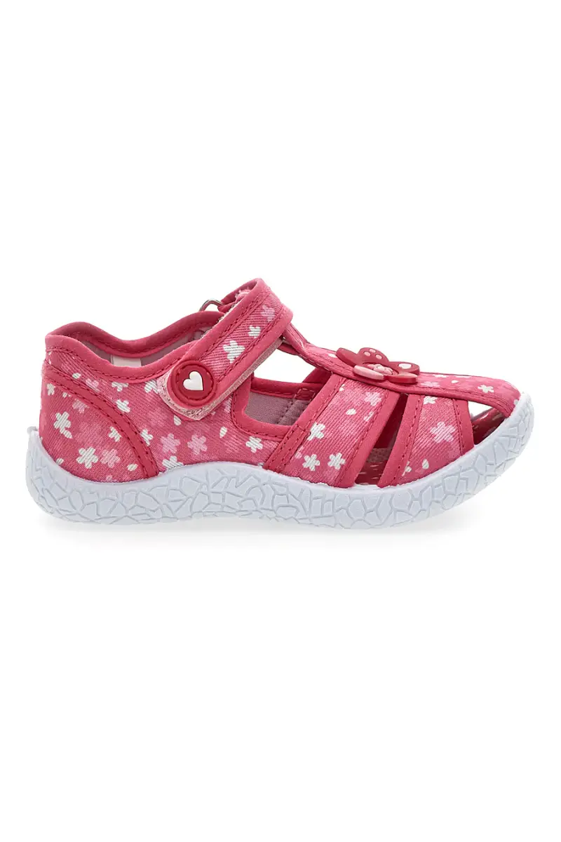 Sandali semiaperti rosa fantasia floreale primi passi Pitt kids PK2877A [ROSA]