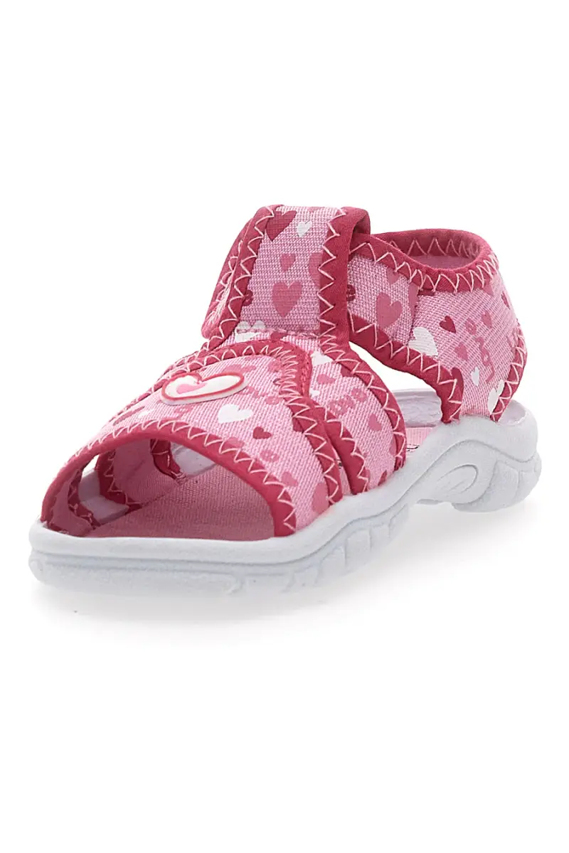 Sandali sportivi fucsia con cuori PITT KIDS 2242775 [FUXIA] miniatura 3