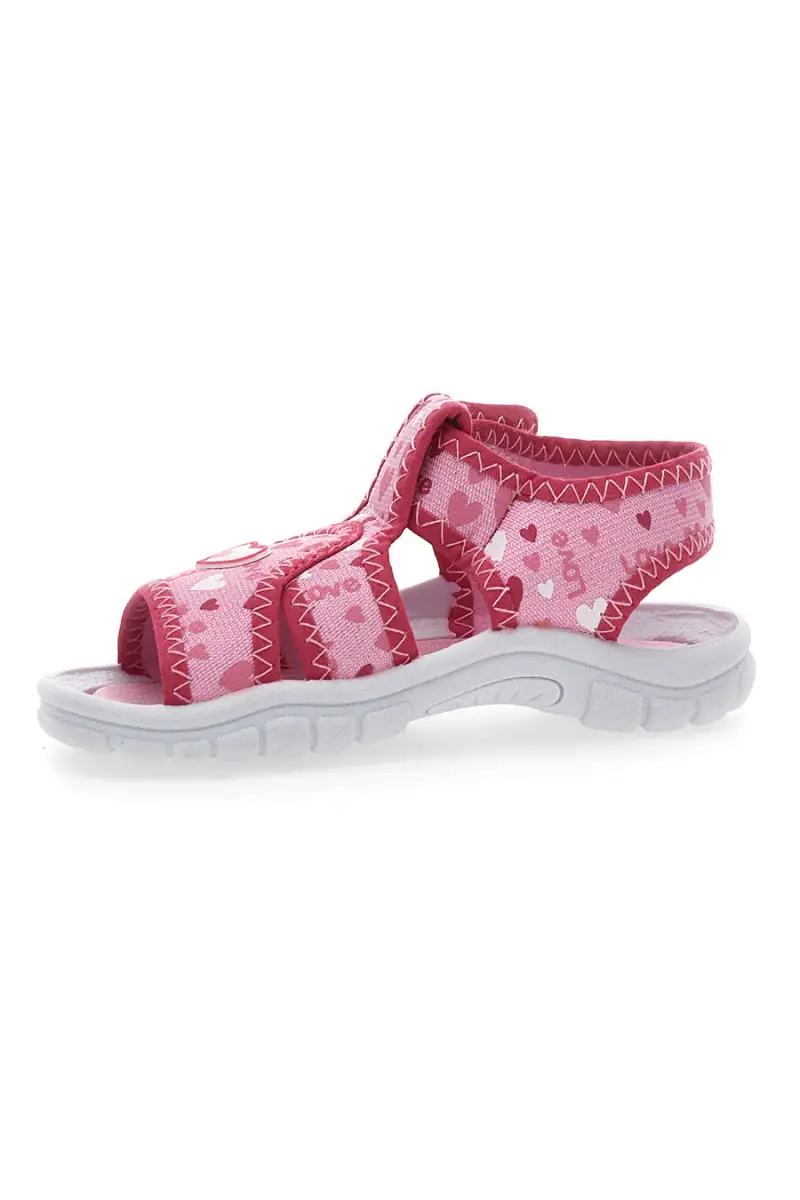 Sandali sportivi fucsia con cuori PITT KIDS 2242775 [FUXIA] miniatura 4