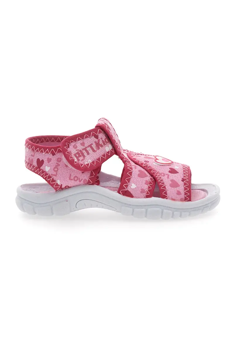 Sandali sportivi fucsia con cuori PITT KIDS 2242775 [FUXIA]