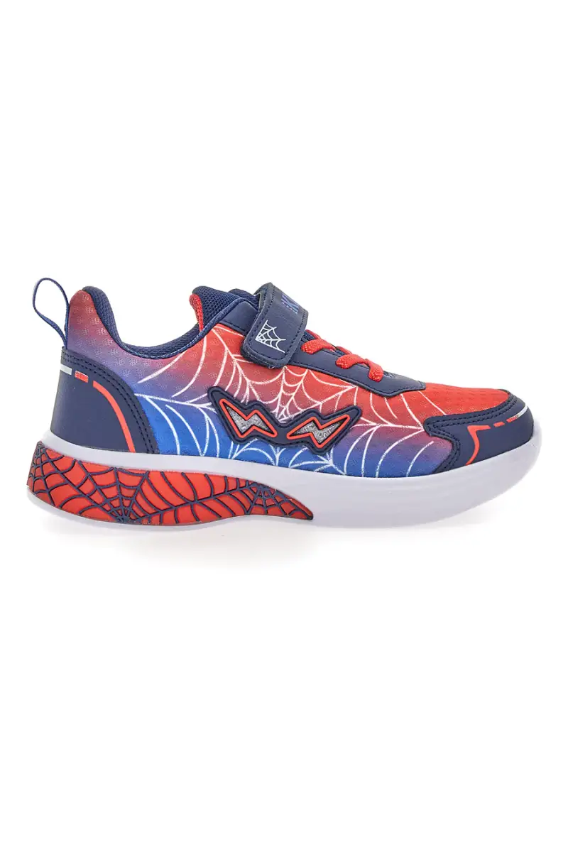 Scarpe blu e rosse con luci e strappo Pitt kids 11570 [BLU