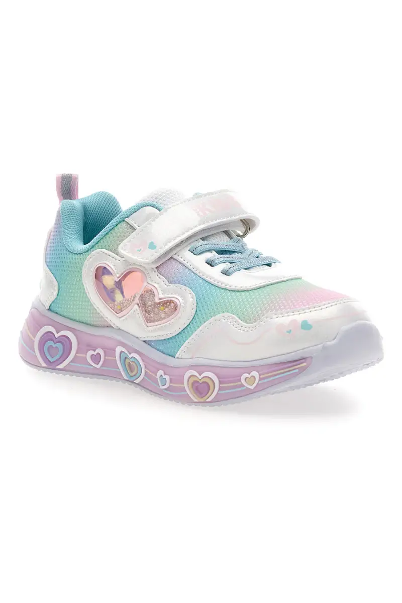 Scarpe multicolor con luci e strappo Pitt kids 11314 [BIANCO miniatura 2