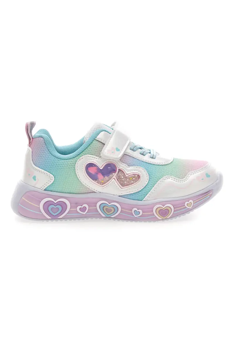 Scarpe multicolor con luci e strappo Pitt kids 11314 [BIANCO