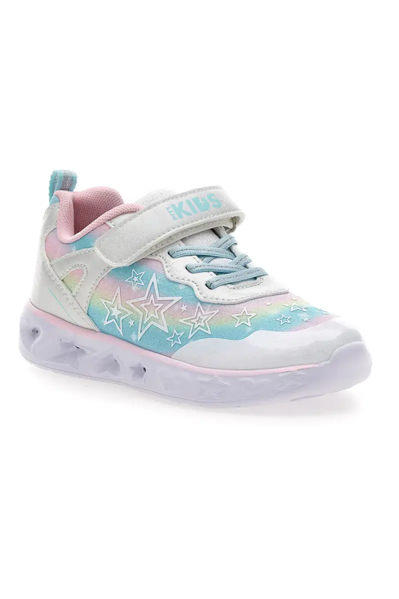 Scarpe multicolor con luci e strappo Pitt kids 11325 [BIANCO] miniatura 2