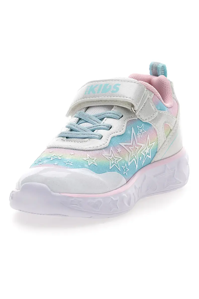Scarpe multicolor con luci e strappo Pitt kids 11325 [BIANCO] miniatura 3