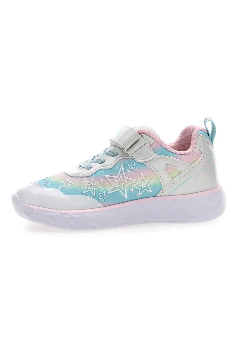 Scarpe multicolor con luci e strappo Pitt kids 11325 [BIANCO] miniatura 4