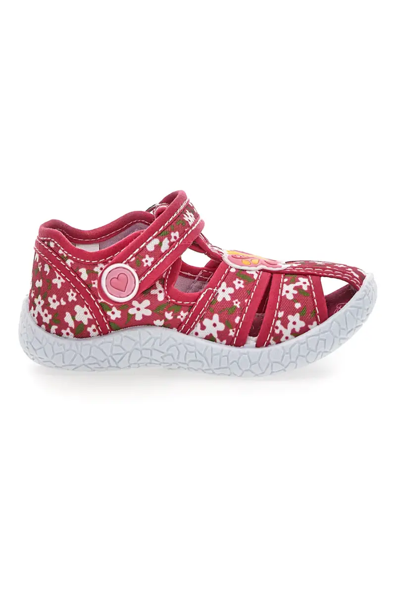 Scarpe rosse con doppio strappo Pitt kids PK3904A [FUXIA]