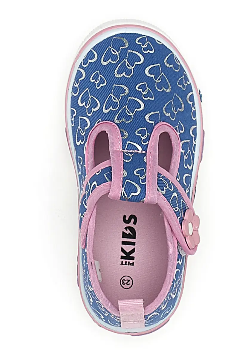Scarpine blu con cuori glitter Pitt kids PK2297C [JEANS] miniatura 3