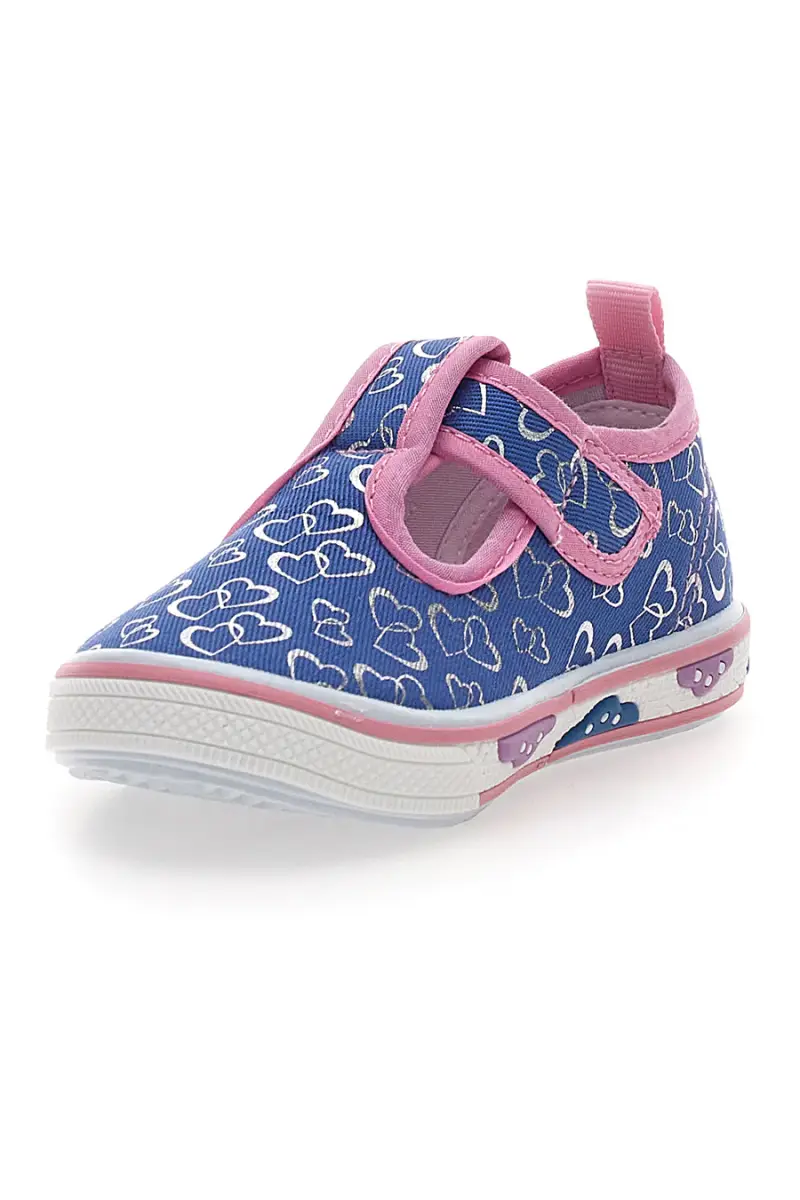 Scarpine blu con cuori glitter Pitt kids PK2297C [JEANS] miniatura 4