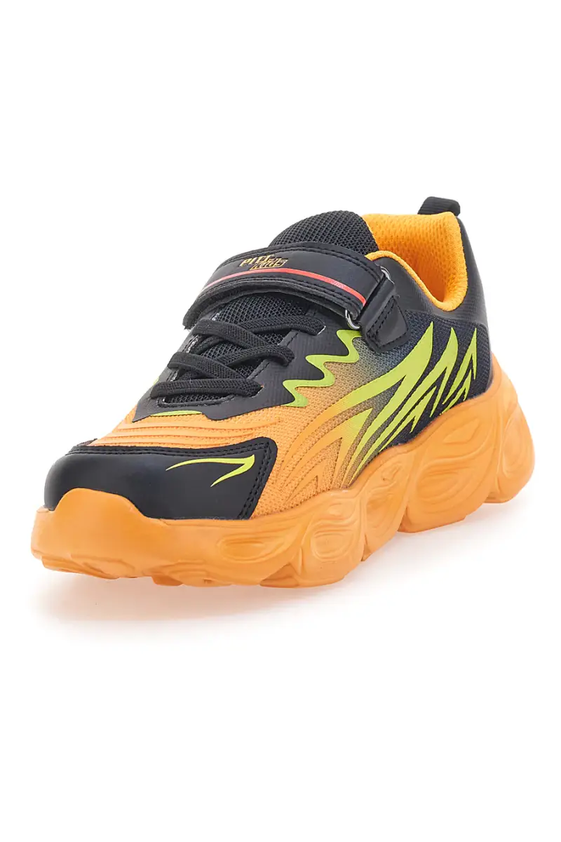 Sneakers Arancione con Dettagli Neri e Velcro PITT KIDS K191562 [ORANGE] miniatura 3