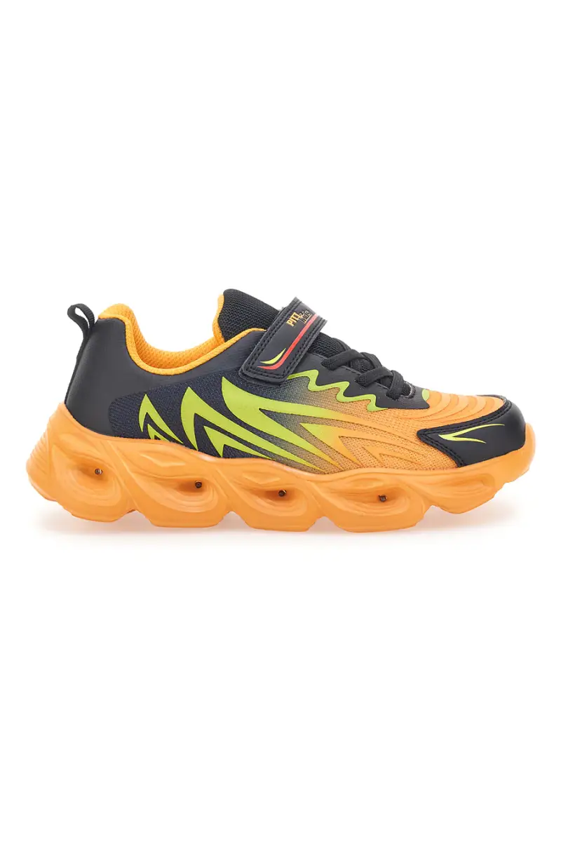 Sneakers Arancione con Dettagli Neri e Velcro PITT KIDS K191562 [ORANGE]