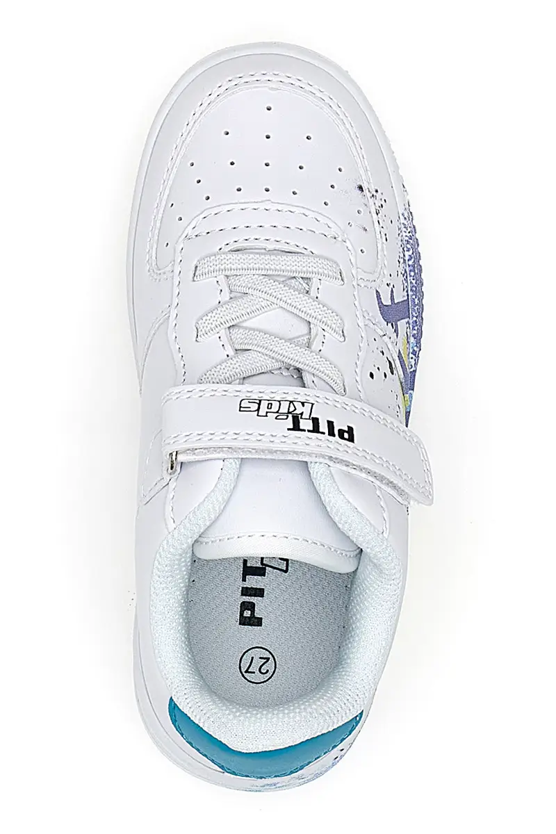 Sneakers Bianche con Dettagli Colorati PITT KIDS K191562 [BIANCO miniatura 3