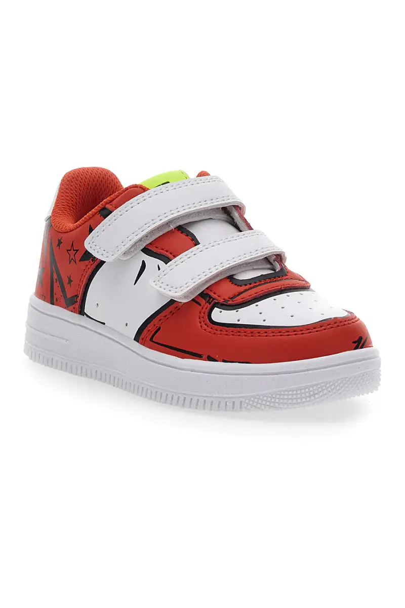 Sneakers Bianche e Arancioni Con Strappi Pitt Kids 201195 [ORANGE] miniatura 2