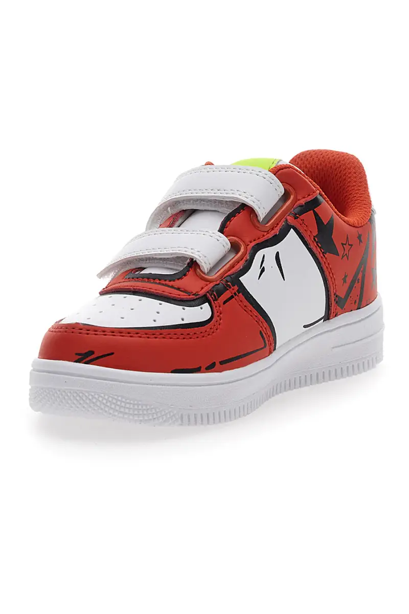 Sneakers Bianche e Arancioni Con Strappi Pitt Kids 201195 [ORANGE] miniatura 3