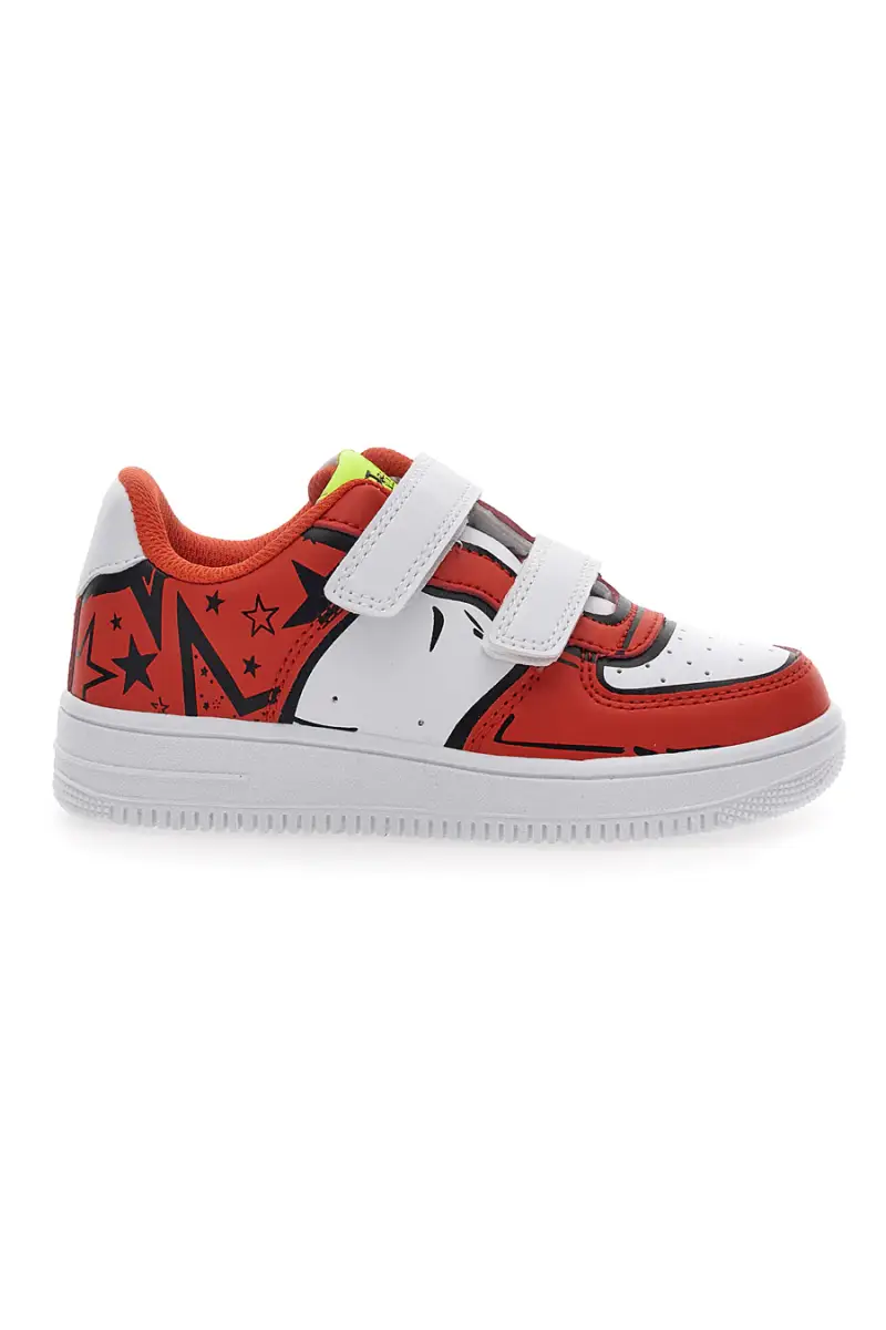 Sneakers Bianche e Arancioni Con Strappi Pitt Kids 201195 [ORANGE]