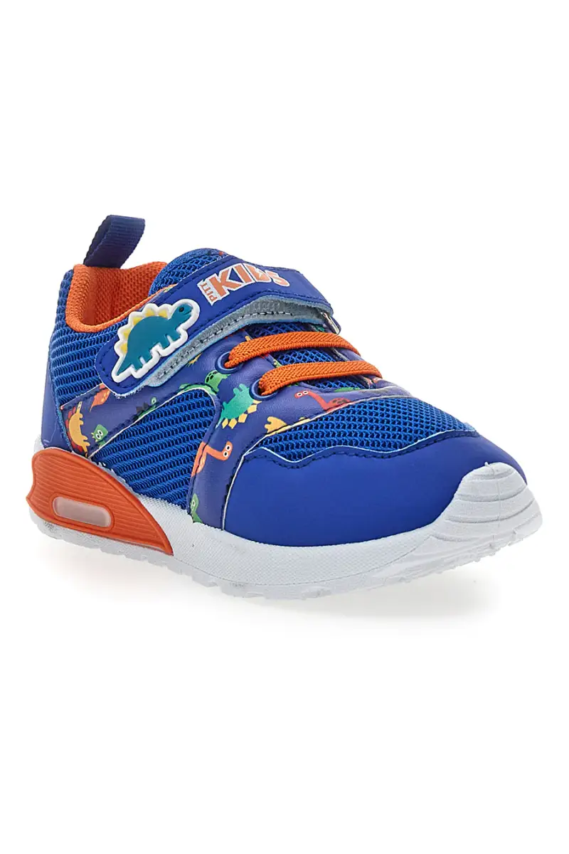 Sneakers blu e arancioni fantasia dinosauri Pitt kids PK2380A [ROYAL] miniatura 2