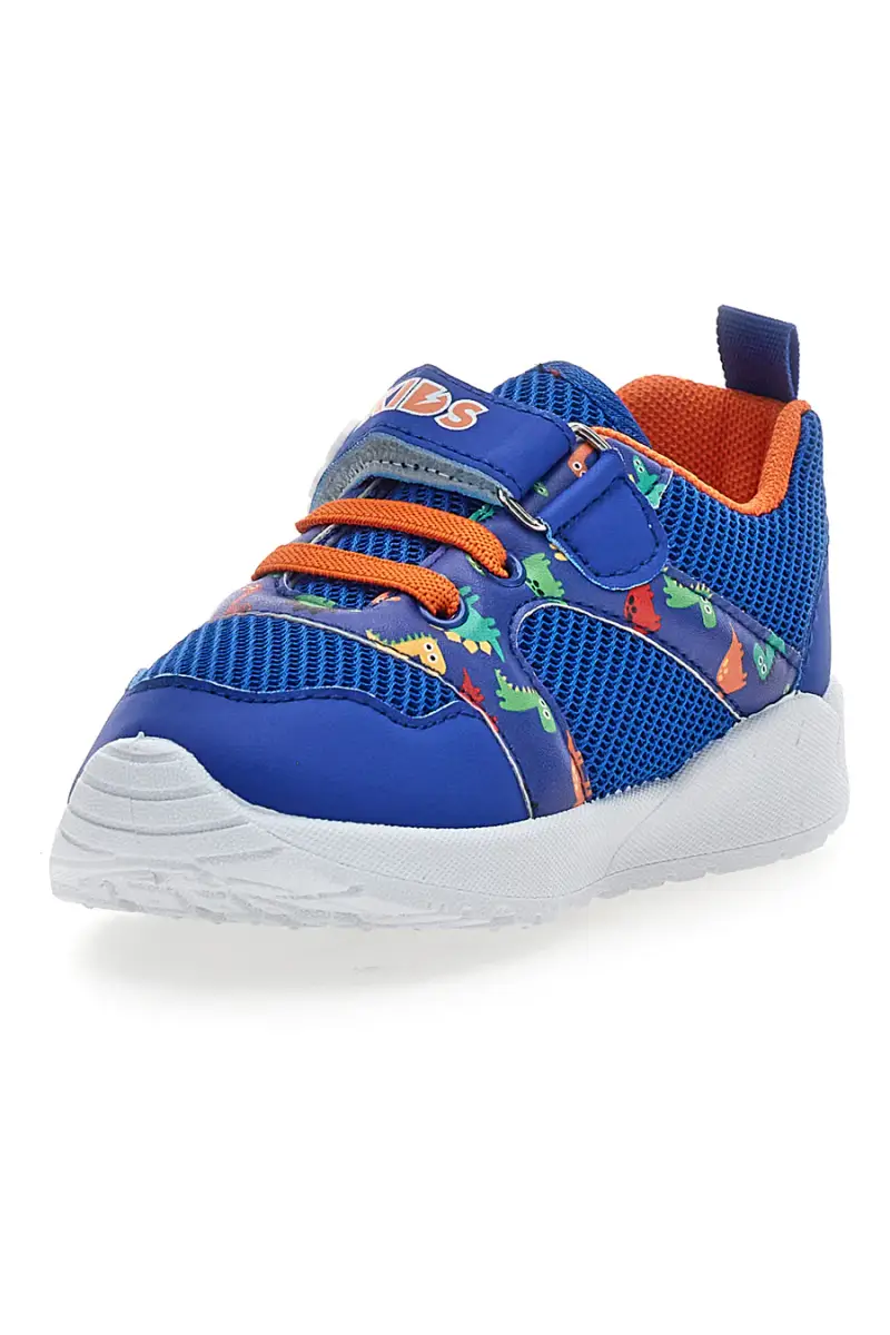 Sneakers blu e arancioni fantasia dinosauri Pitt kids PK2380A [ROYAL] miniatura 3