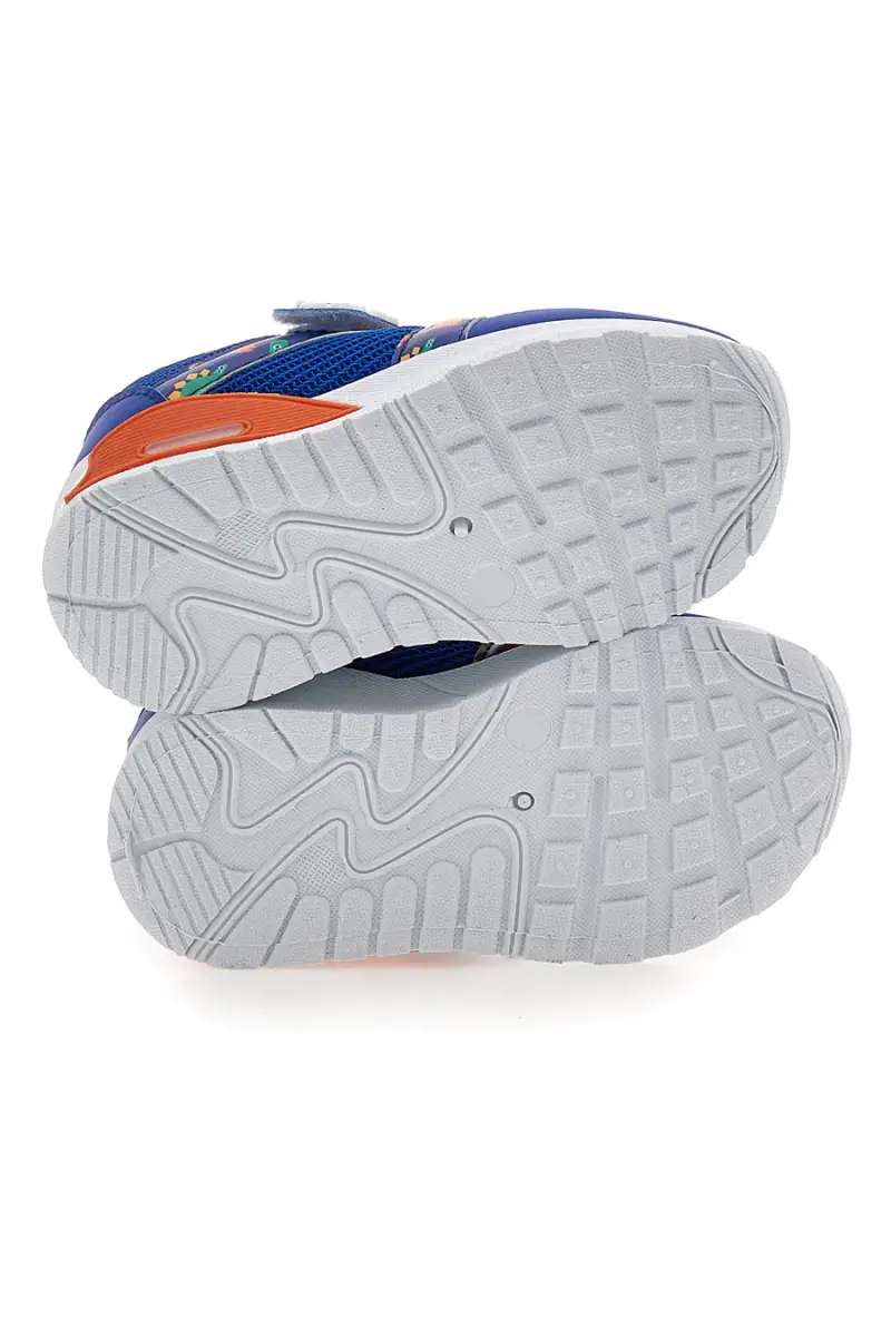 Sneakers blu e arancioni fantasia dinosauri primi passi Pitt kids PK2380A [BLU miniatura 5