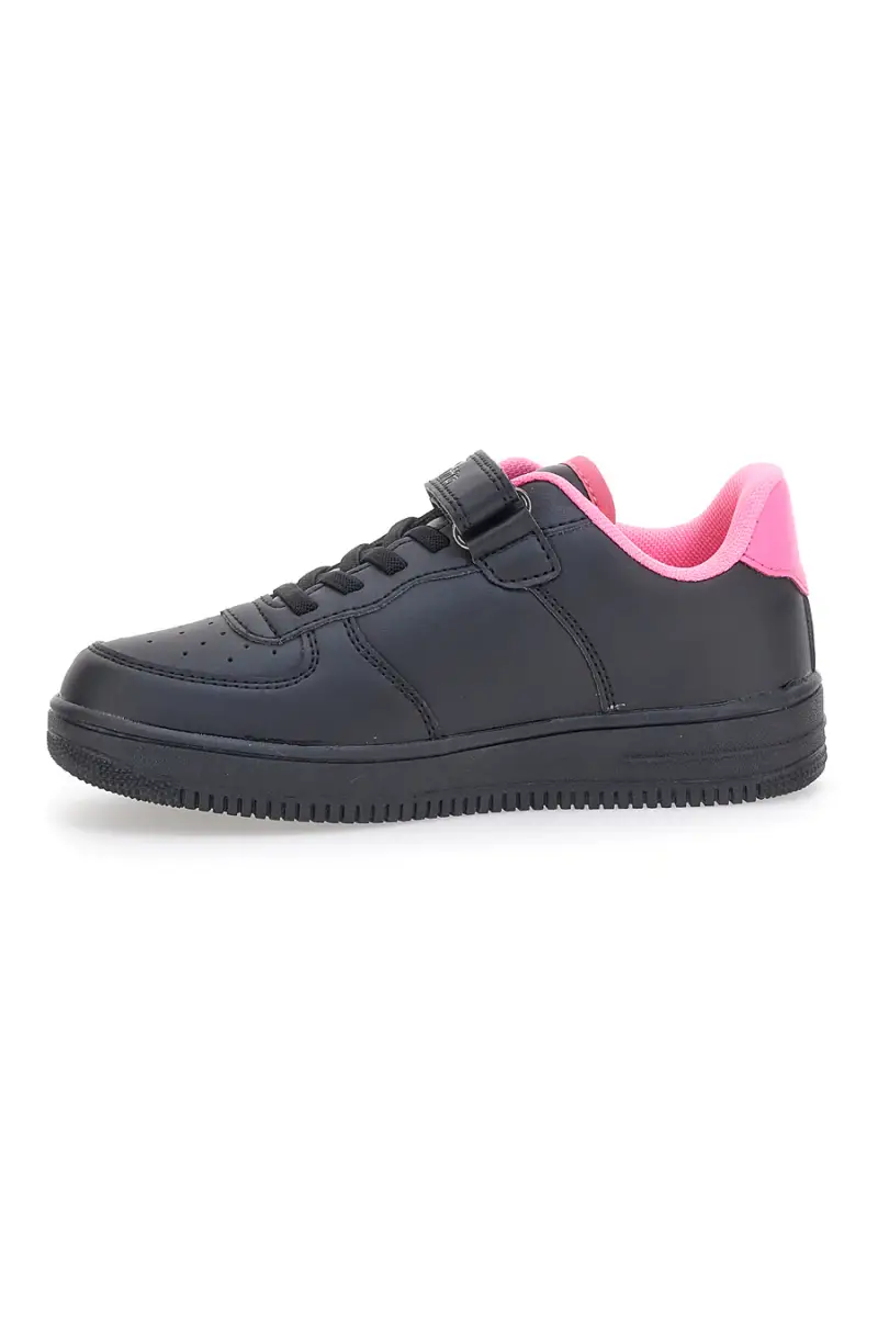 Sneakers nere e rosa con stampa colorata PITT KIDS K191562 [NERO] miniatura 4