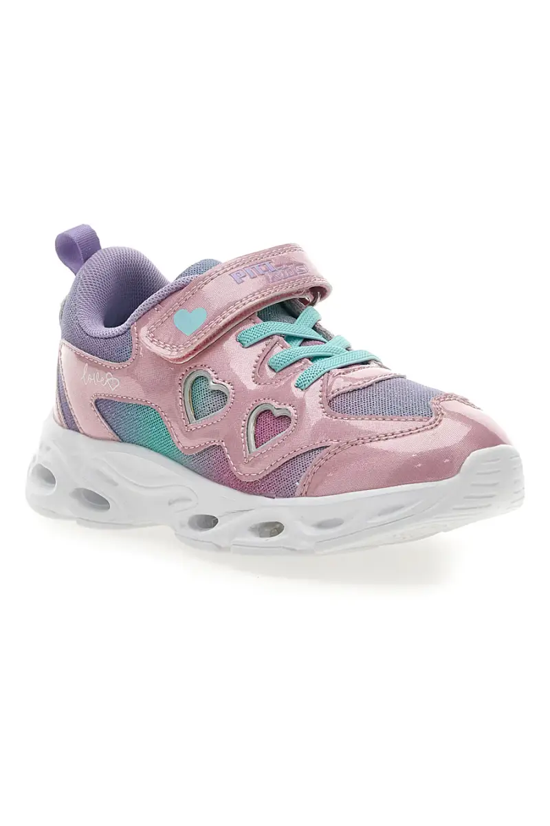 Sneakers Rosa e Bianche con Luci PITT KIDS K2517 [ROSA] miniatura 3