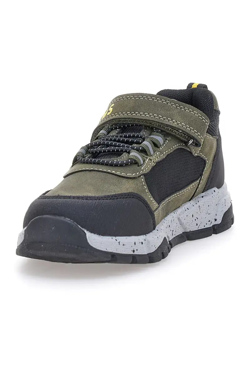 Sneakers verdi con dettagli neri e gialli Pitt kids 124 [VERDE MILITARE] miniatura 3