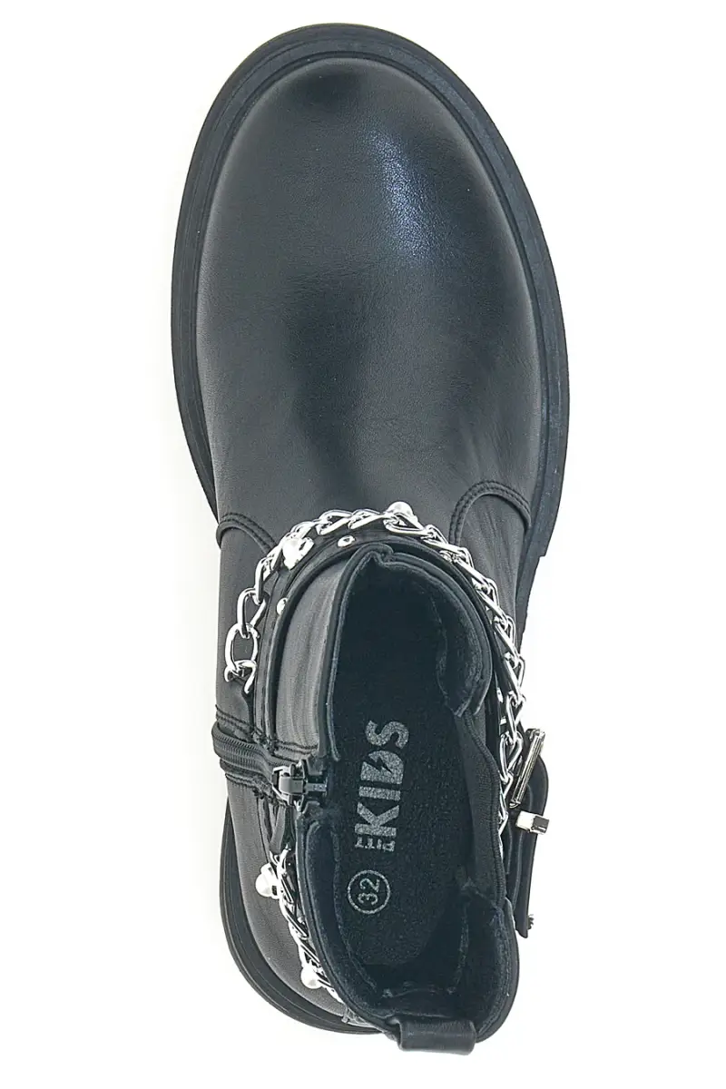 Tronchetti neri con catena e borchie Pitt Kids SKBS812 [NERO] miniatura 3