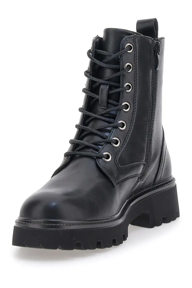 Anfibi neri con fondo carrarmato e zip laterale Pittarello Capsule BT251123019 [NERO] miniatura 3