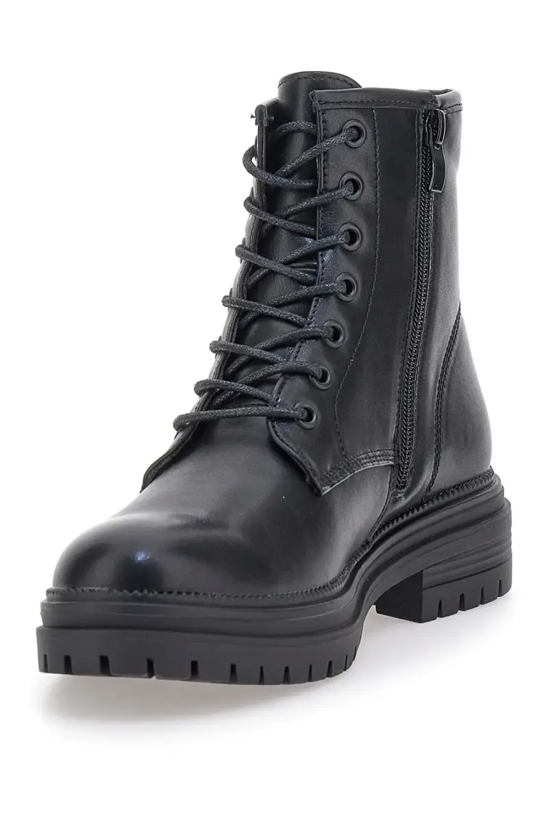 Anfibi neri minimal con fondo carrarmato Pittarello Capsule BT23059037 [NERO] miniatura 3