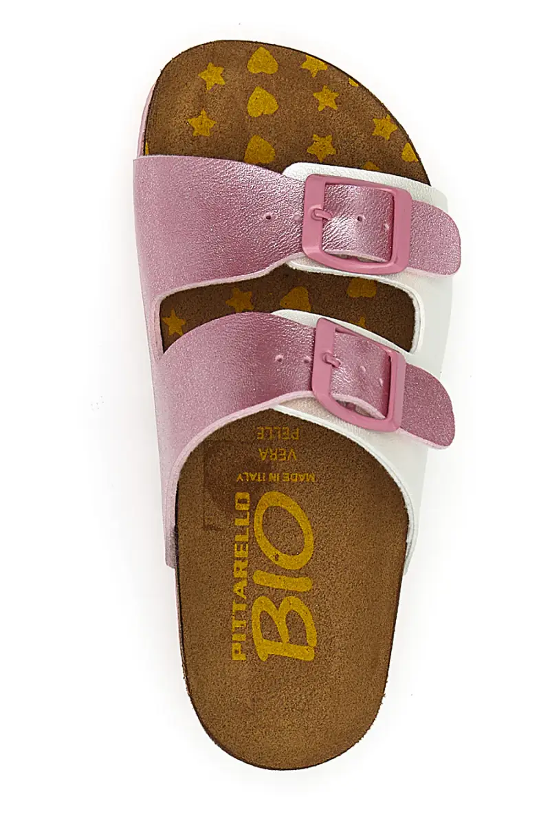 Ciabatte bianche e rosa con doppia fibbia PITTARELLO BIO 257A206SR [BIANCO miniatura 3