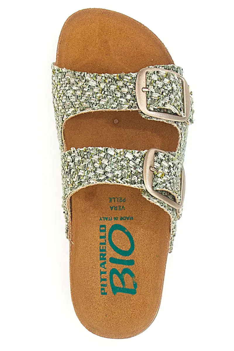 Ciabatte intrecciate multicolor con doppia fibbia PITTARELLO BIO 335P20630SR [VERDE] miniatura 3
