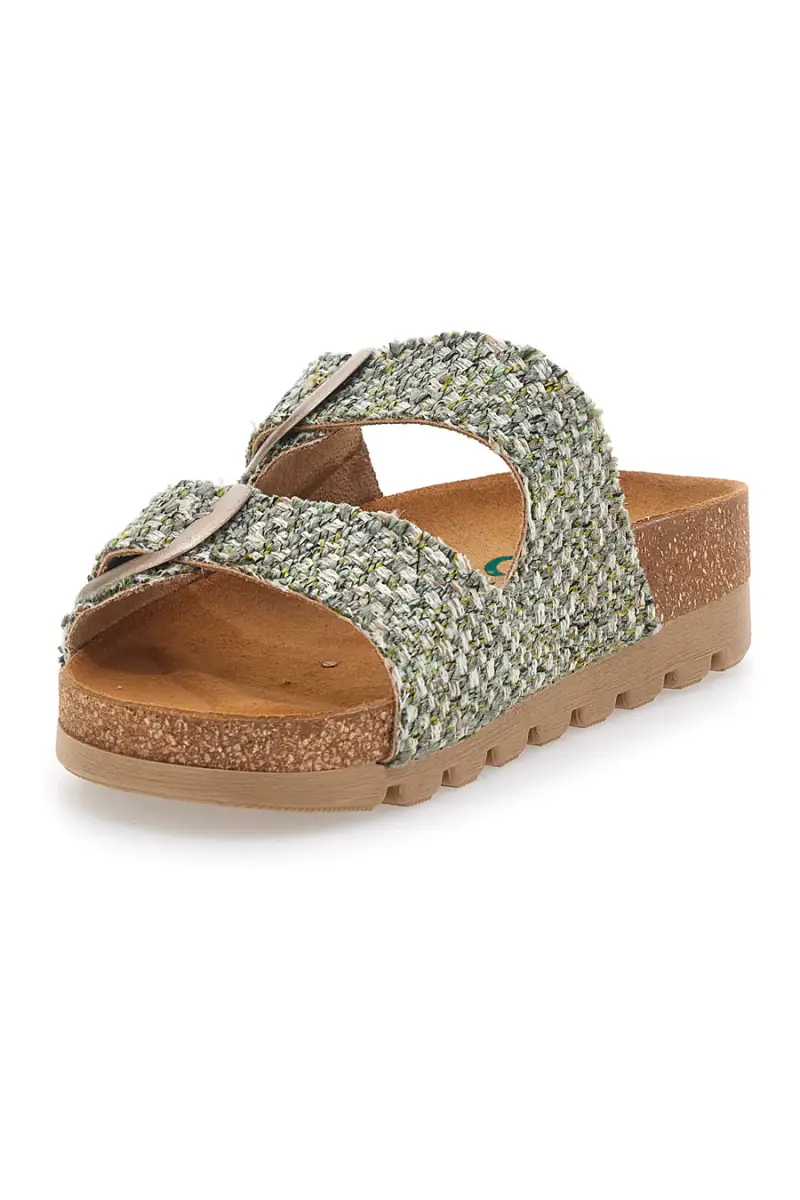 Ciabatte intrecciate multicolor con doppia fibbia PITTARELLO BIO 335P20630SR [VERDE] miniatura 4