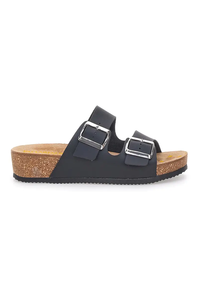 Ciabatte Nere con Fibbia Pittarello Bio 293350 [NERO]