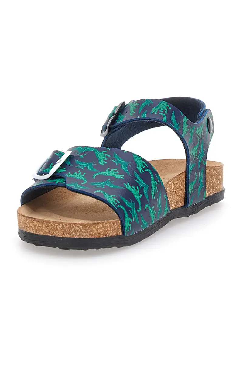 Sandali Blu e Verdi Con Plantare In Vera Pelle Pittarello Bio 257066 [BLUE] miniatura 3