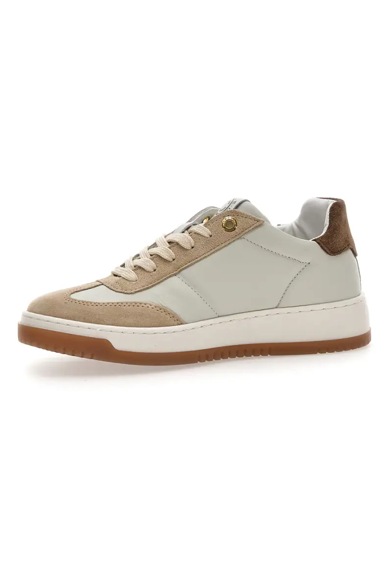 Sneaker beige in vera pelle con inserti bronzo Pittarello Capsule Grace [BEIGE] miniatura 4