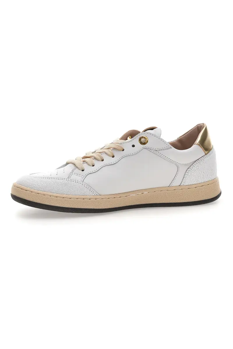 Sneaker bianca in vera pelle con dettagli oro Pittarello Capsule Kelly [BIANCO] miniatura 4