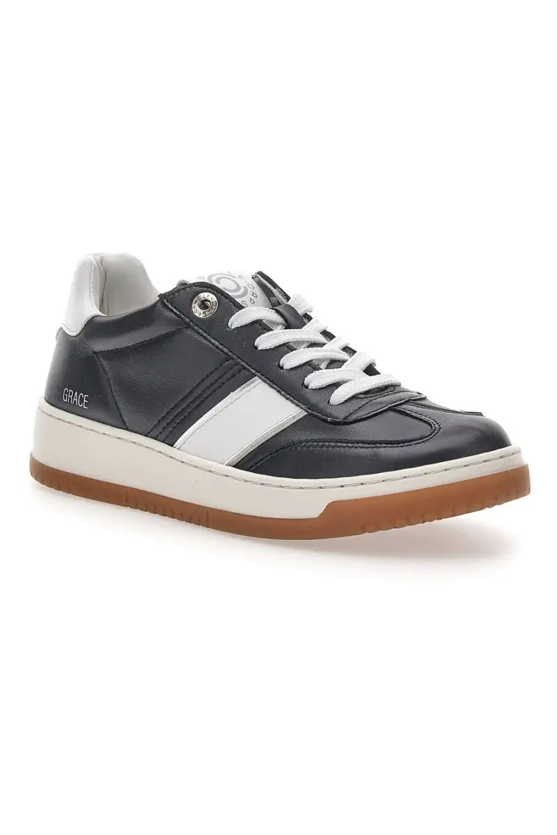 Sneaker nera in vera pelle con dettagli bianchi Pittarello Capsule Grace [NERO miniatura 2