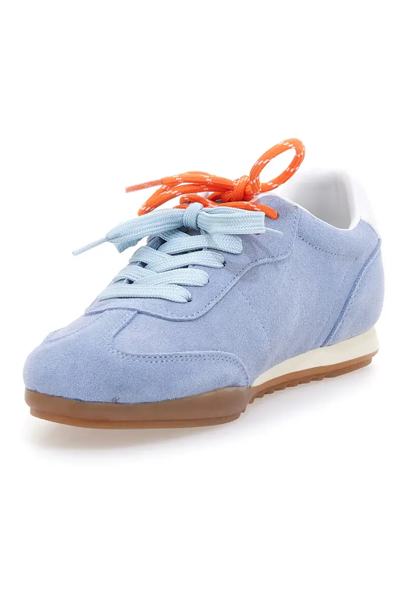 Sneakers azzurre in vera pelle con doppi lacci Pittarello Capsule BT251278010 [AZZURRO] miniatura 3