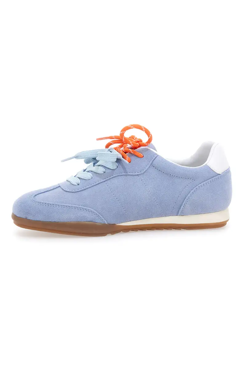 Sneakers azzurre in vera pelle con doppi lacci Pittarello Capsule BT251278010 [AZZURRO] miniatura 4