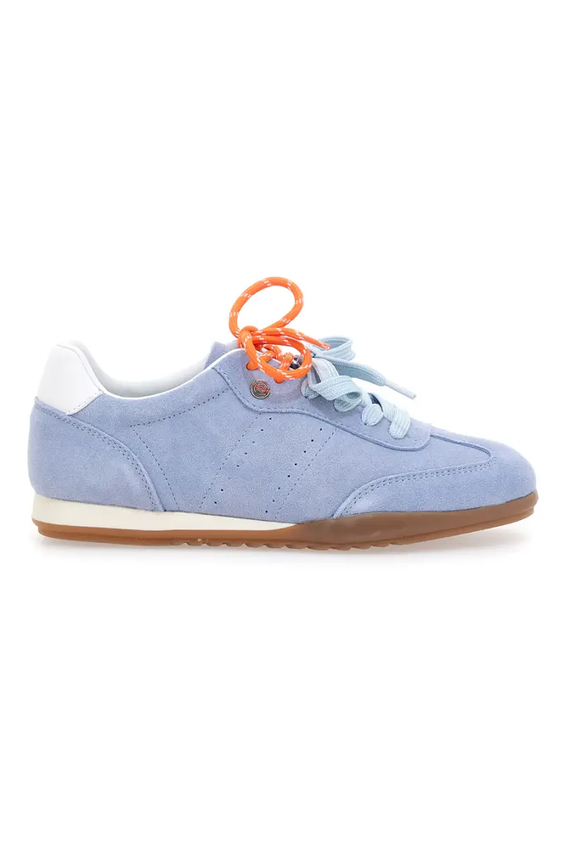 Sneakers azzurre in vera pelle con doppi lacci Pittarello Capsule BT251278010 [AZZURRO]
