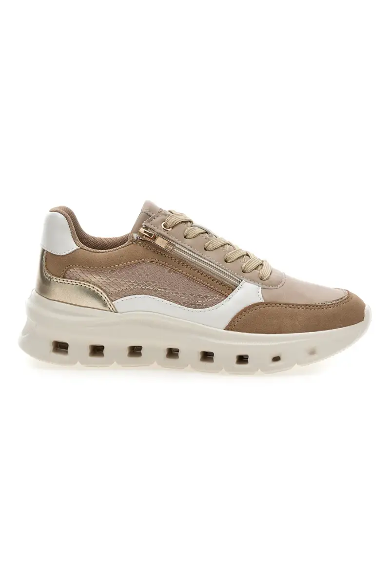 Sneakers da donna beige con inserti a contrasto Pittarello 8W25309 [BEIGE]