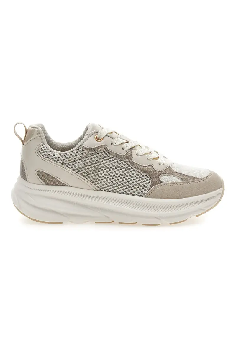 Sneakers da donna beige con inserti mesh Pittarello 8W25069 [BEIGE]