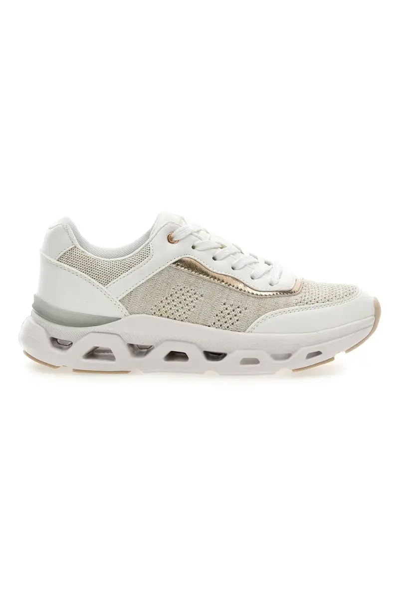Sneakers da donna beige con inserti traforati Pittarello 8W25013 [BEIGE]