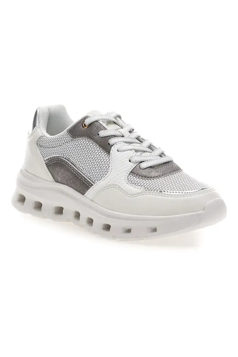 Sneakers da donna bianco grigio con inserti mesh Pittarello Capsule 8W24859 [BIANCO] miniatura 2