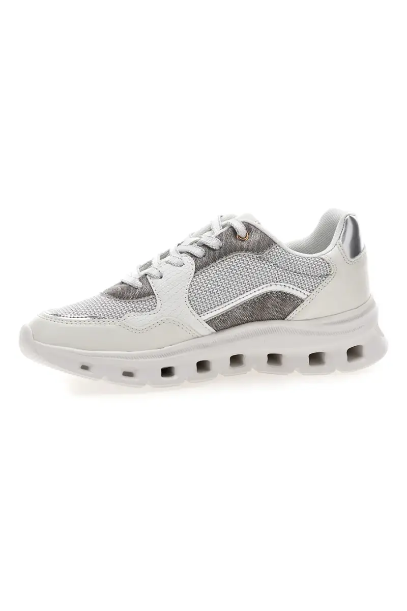 Sneakers da donna bianco grigio con inserti mesh Pittarello Capsule 8W24859 [BIANCO] miniatura 4