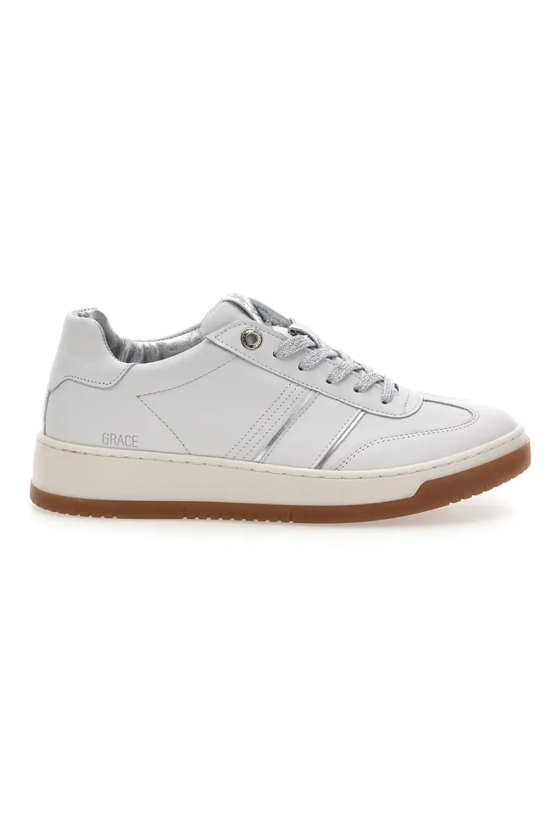 Sneakers da donna bianco in pelle Pittarello capsule Grace [BIANCO]
