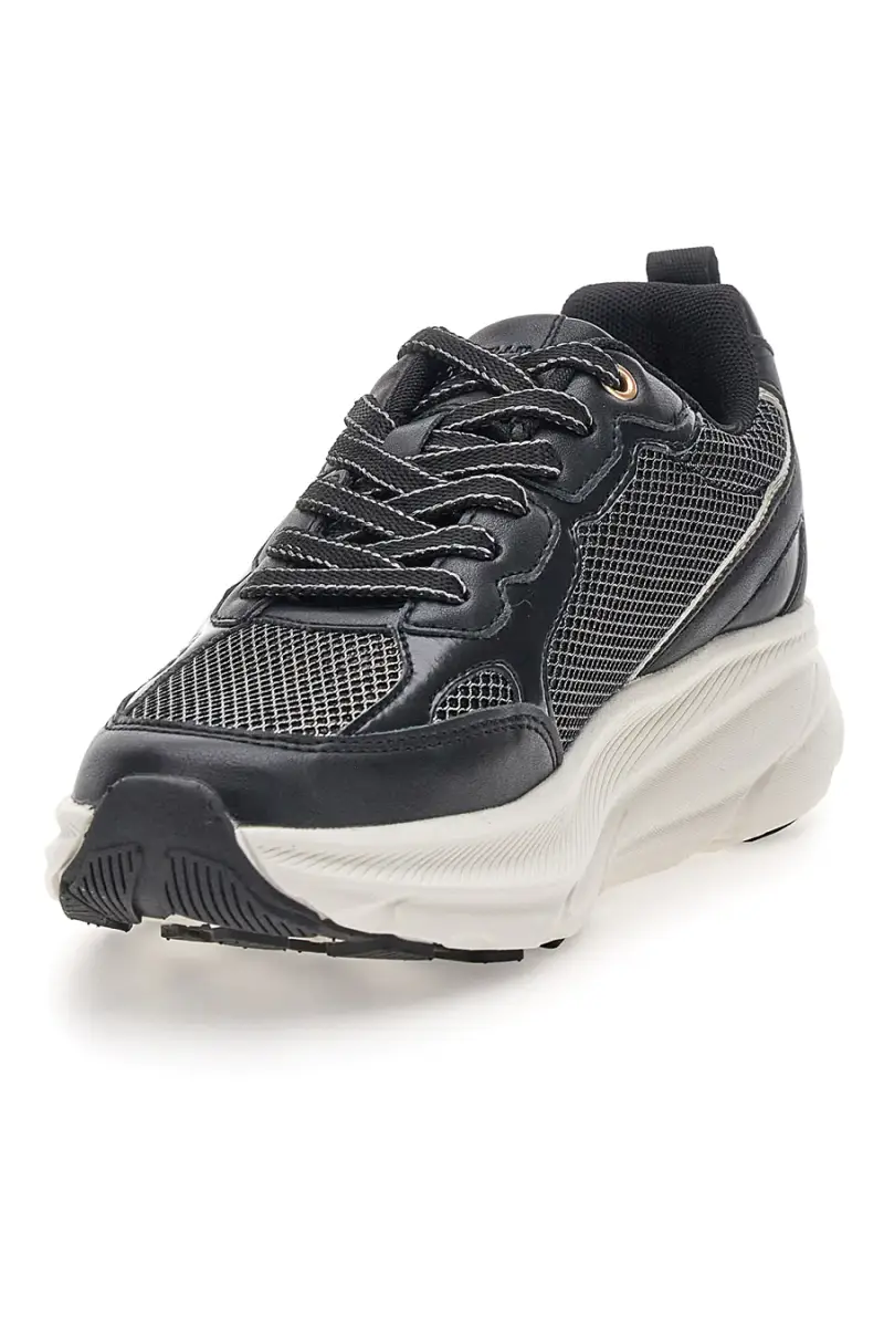 Sneakers da donna nere con inserti mesh Pittarello 8W25069 [NERO] miniatura 3